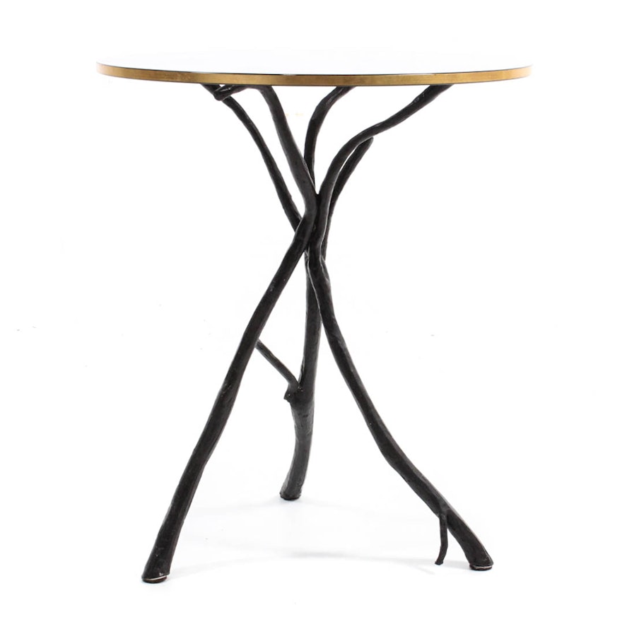 Sculptural Metal Branch Accent Table