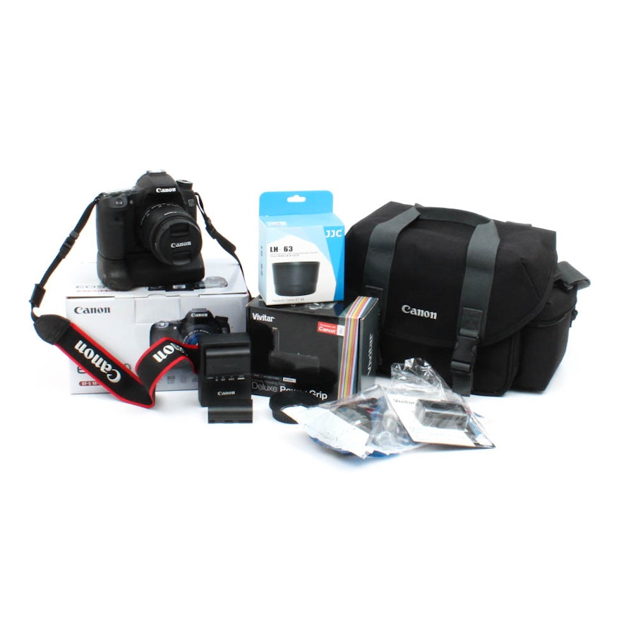 Canon EOS 70D Camera Body with 18-55 Lens and Accessories