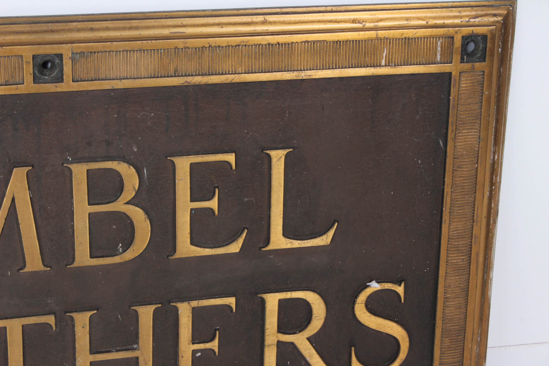 Circa 1910 Bronze Gimbel Bothers Storefront Sign