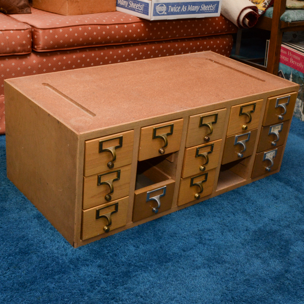 Vintage Card Catalog Cabinet