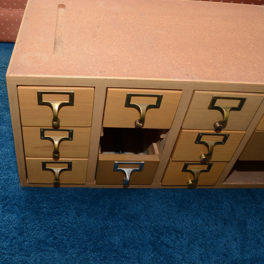 Vintage Card Catalog Cabinet