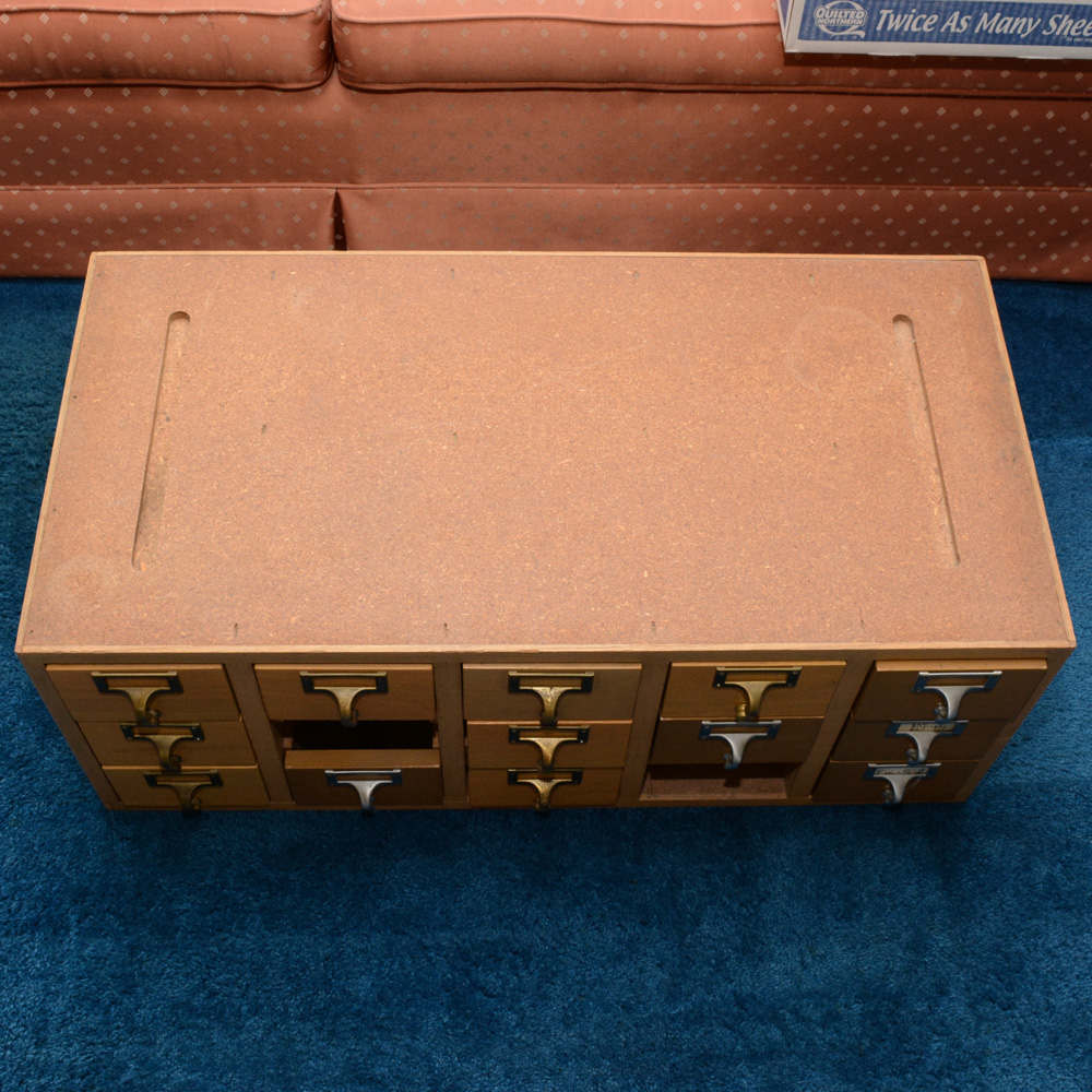 Vintage Card Catalog Cabinet