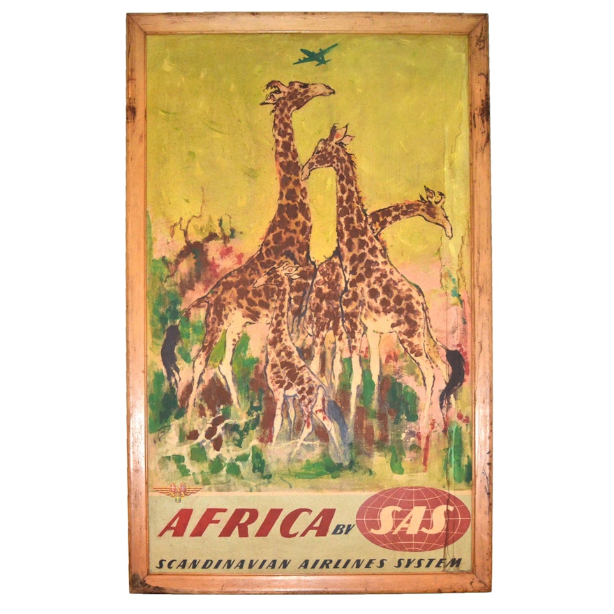 Framed "Africa by SAS" Poster