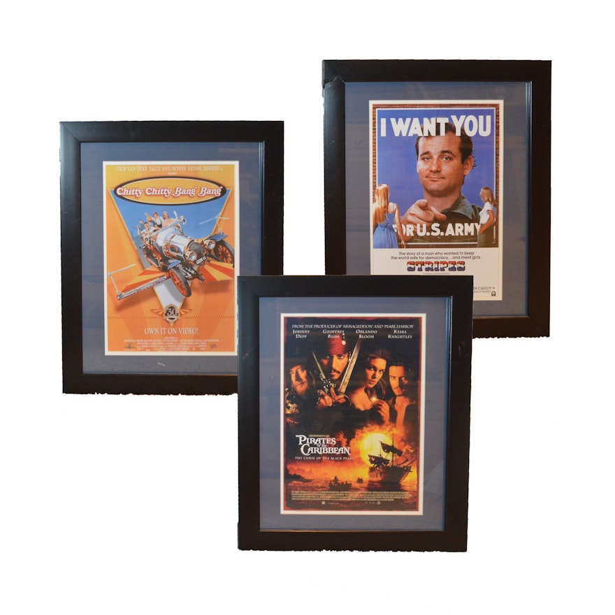 Three Framed Movie Posters