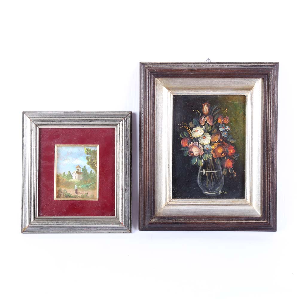Miniature Acrylic Paintings on Board