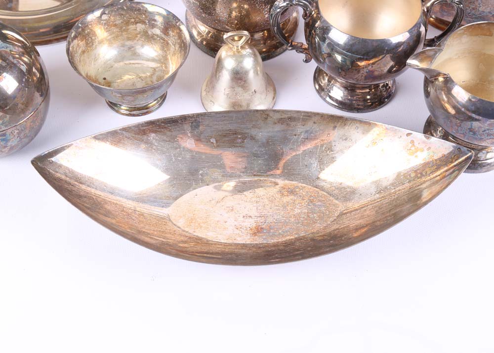 Collection of Plated Silver Serving Pieces