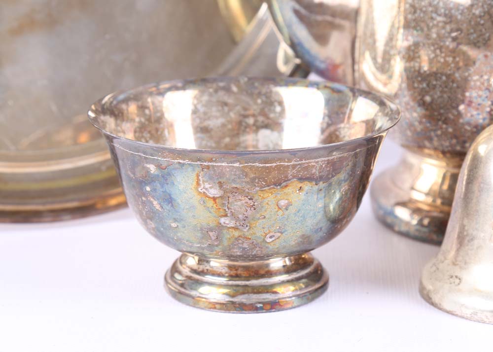 Collection of Plated Silver Serving Pieces