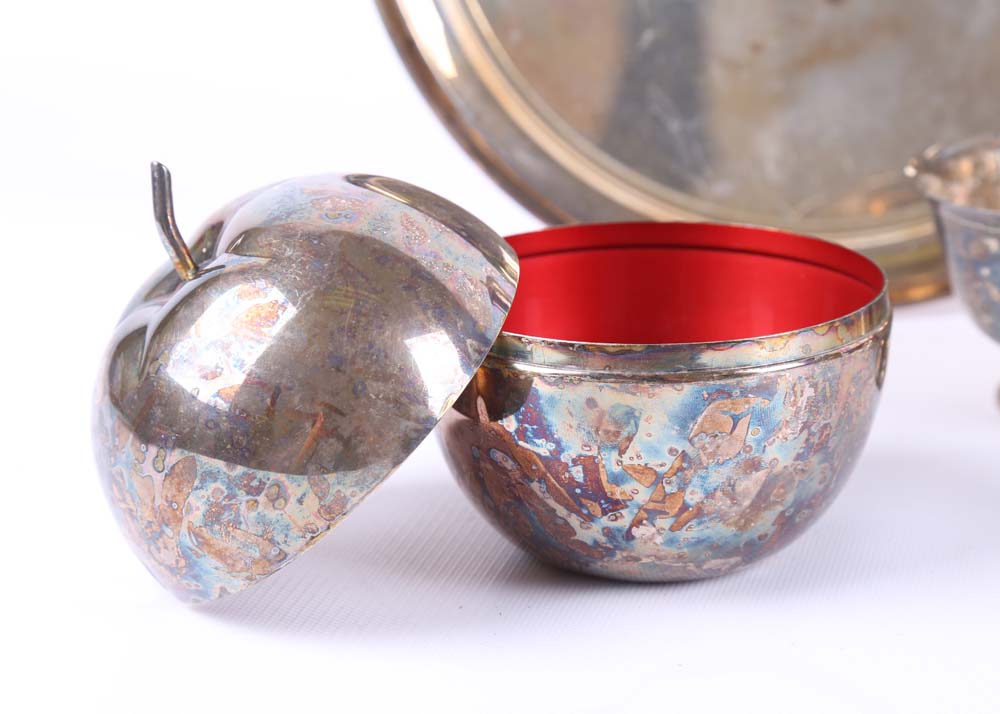 Collection of Plated Silver Serving Pieces