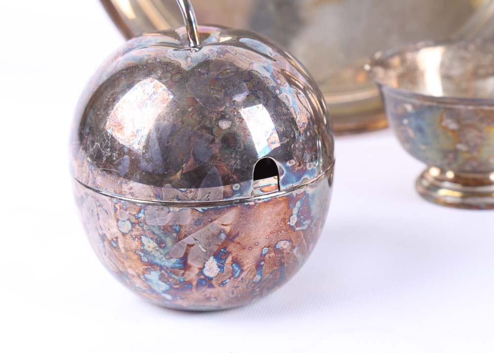 Collection of Plated Silver Serving Pieces