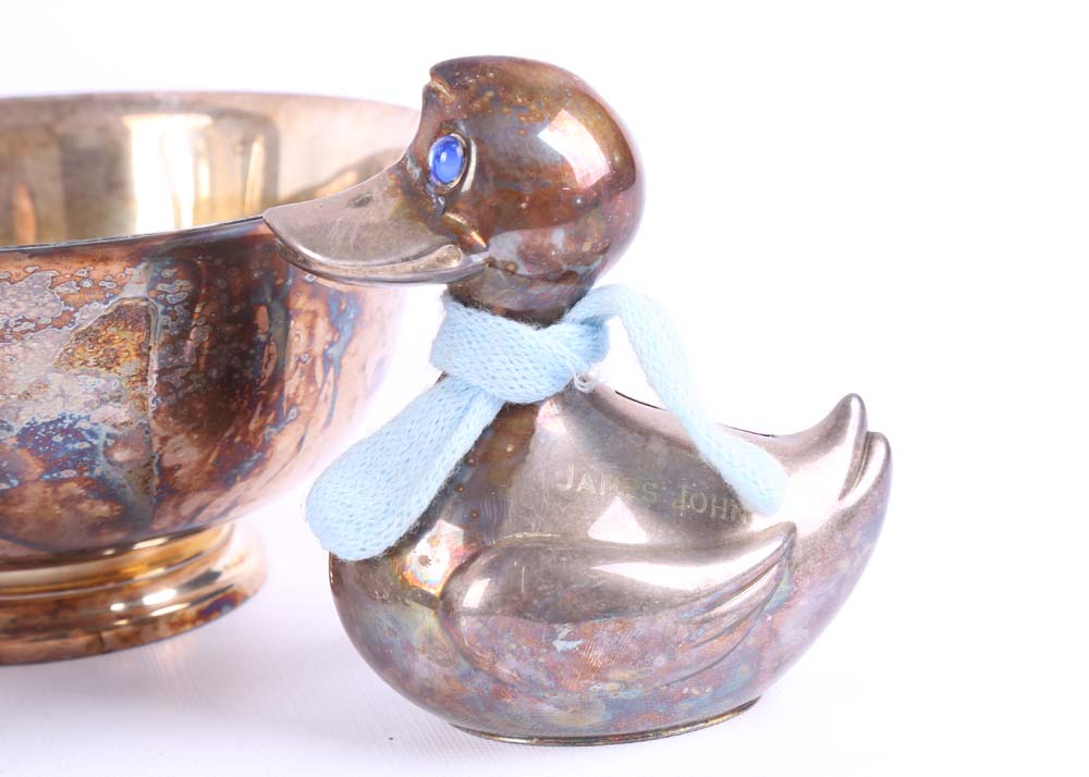 Collection of Plated Silver Serving Pieces