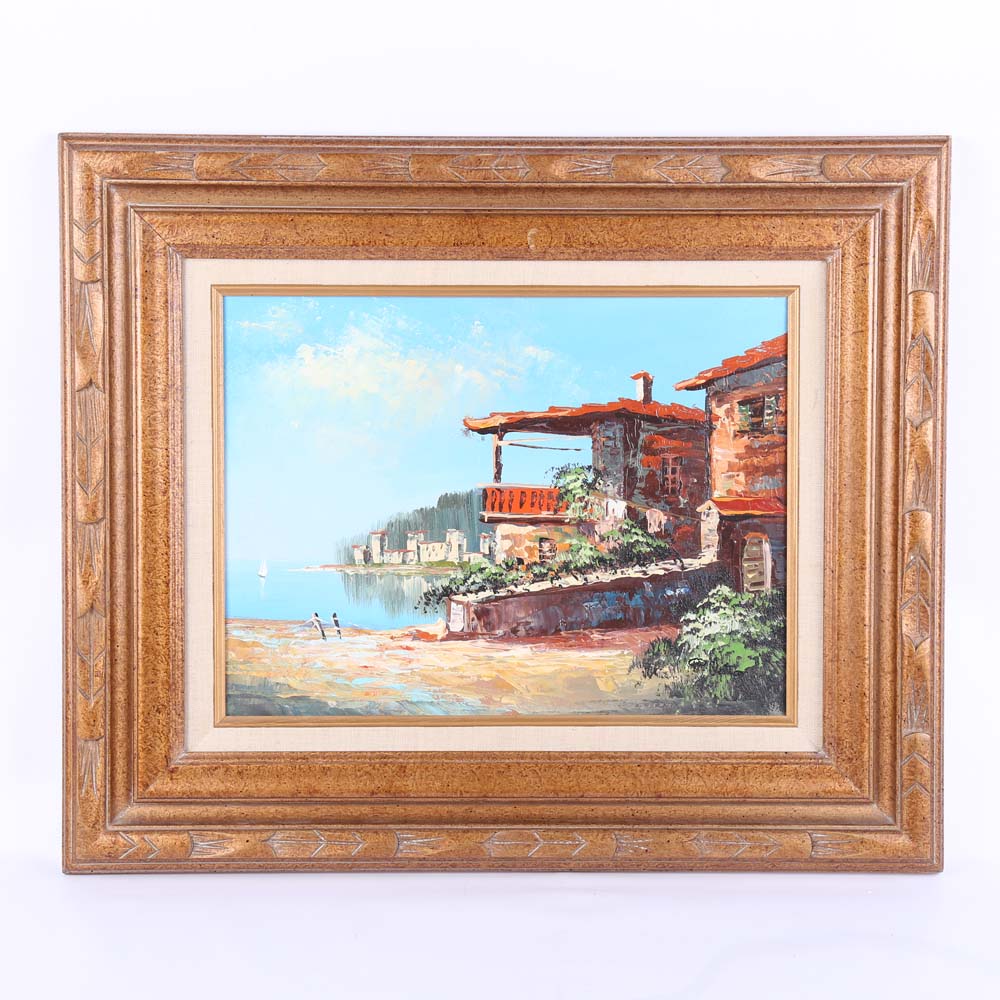 Vintage Acrylic Painting on Canvas