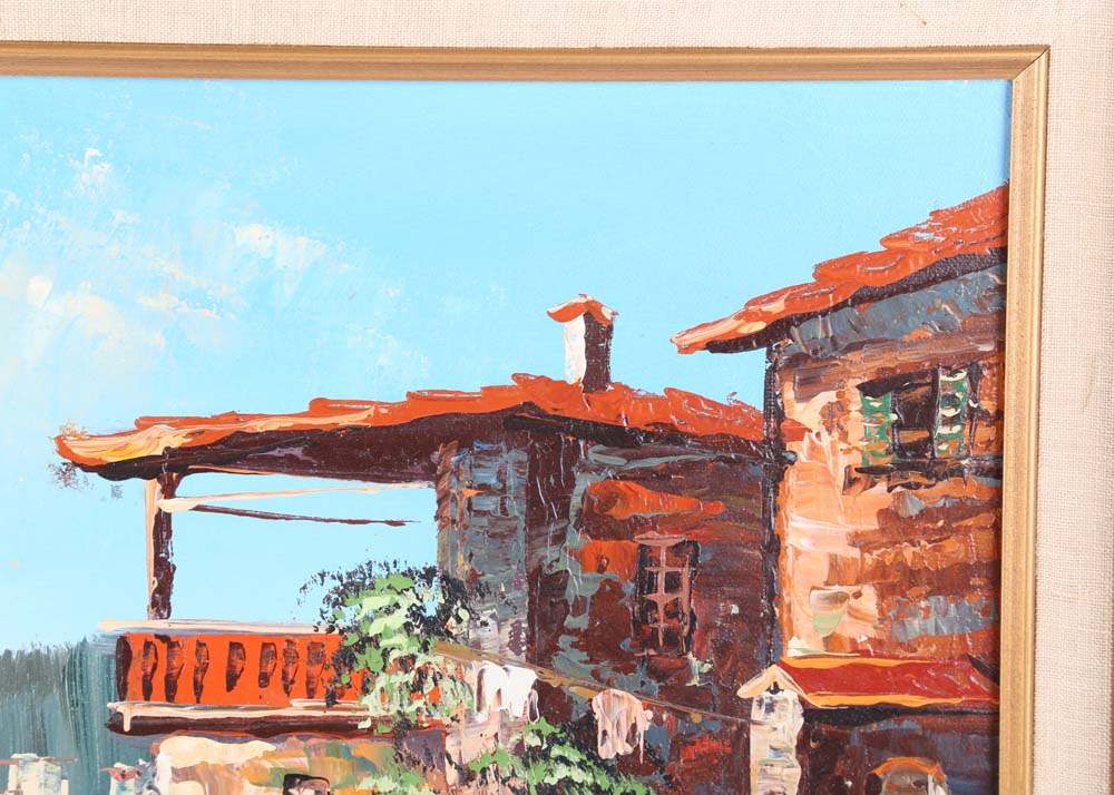 Vintage Acrylic Painting on Canvas