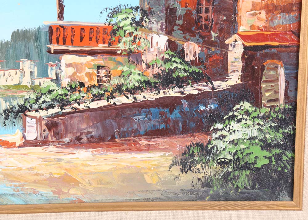 Vintage Acrylic Painting on Canvas