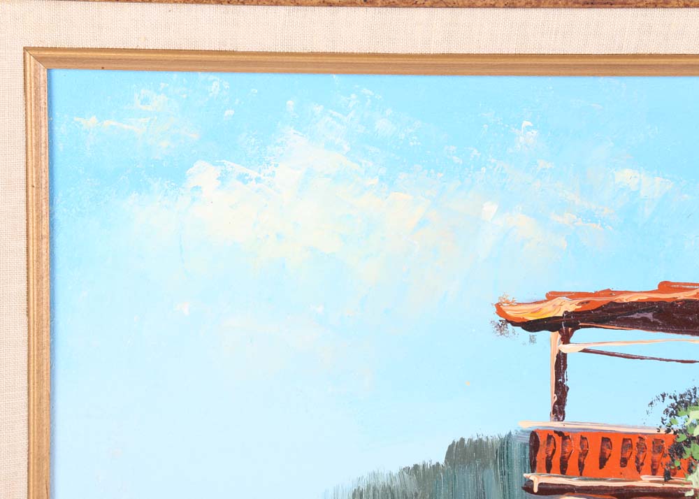 Vintage Acrylic Painting on Canvas