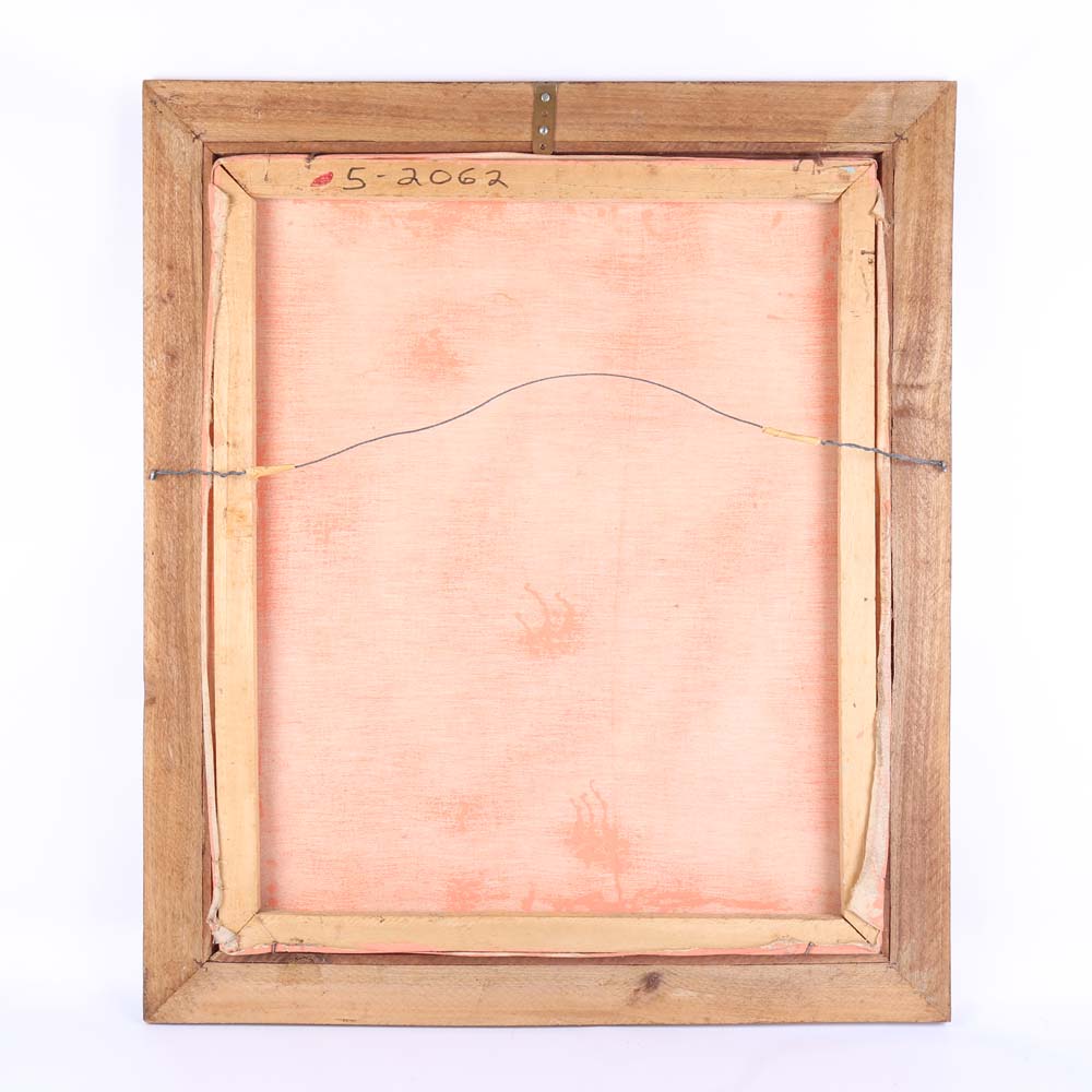 Vintage Raymond Dorleans Oil Painting On Canvas