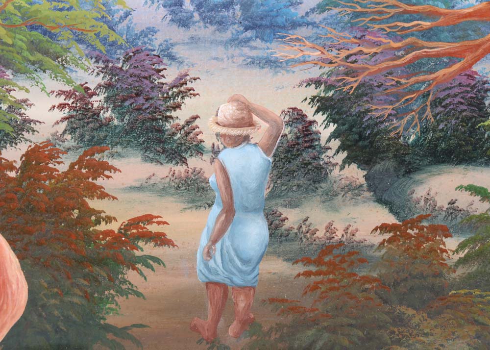 Vintage Raymond Dorleans Oil Painting On Canvas