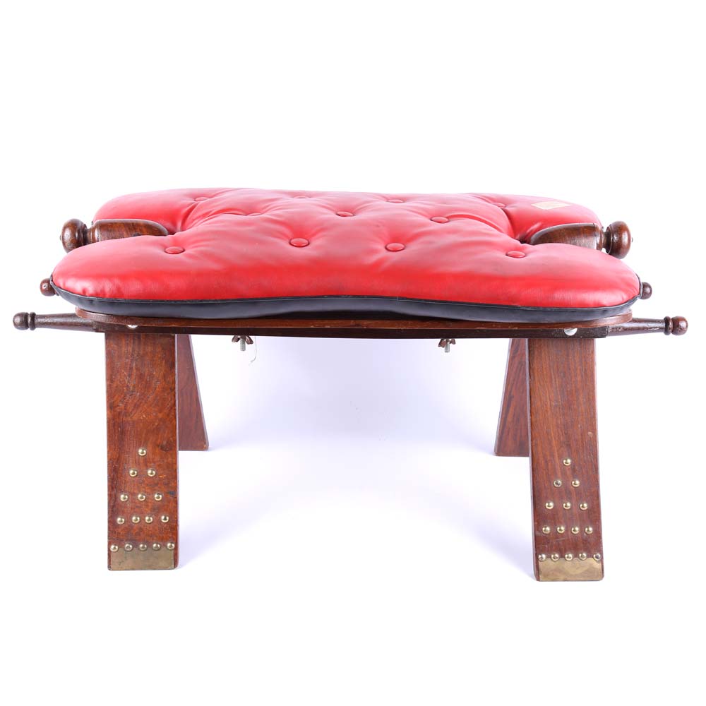 Vintage Camel Saddle Footstool