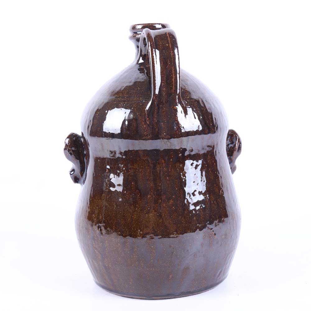 Marvin Bailey Signed Folk Art Face Jug