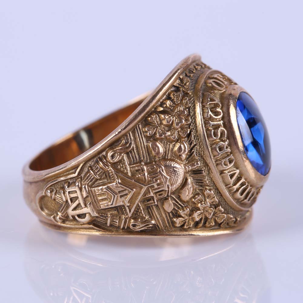 10K Yellow Gold Notre Dame University 1962 Class Ring