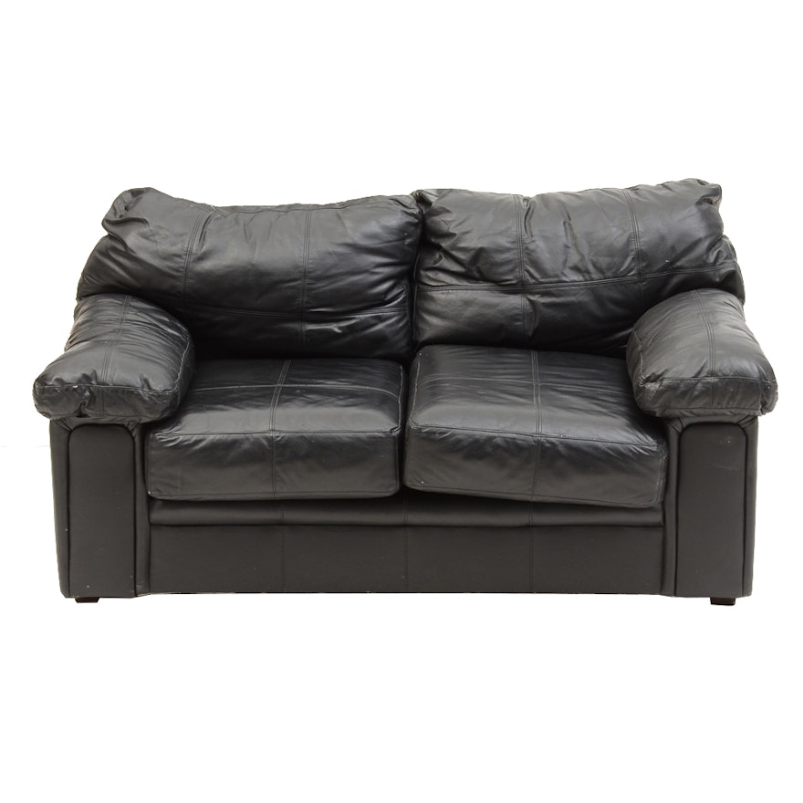 Black Leather Loveseat