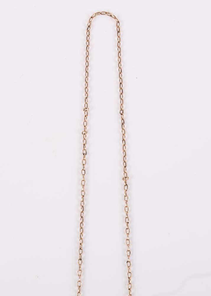 Lapel Pin with 14K Rose Gold Fob Chain