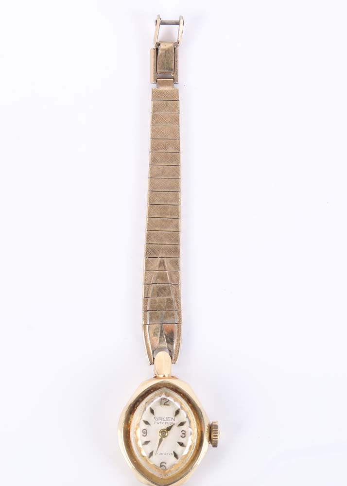 Vintage 14K Yellow Gold Gruen Watch