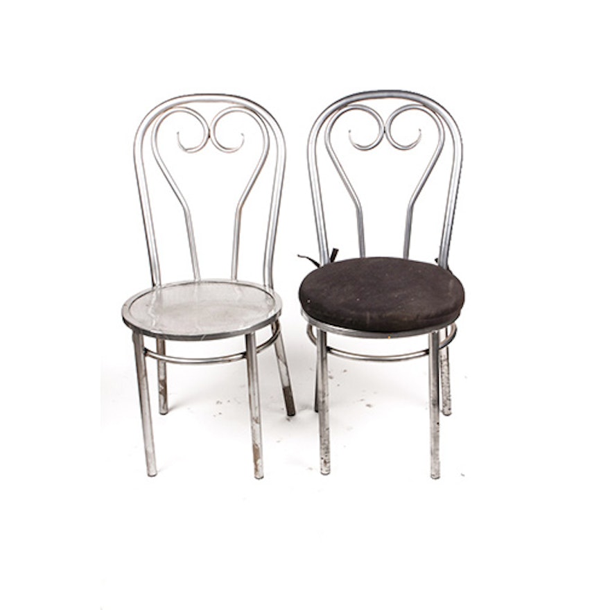 Pair of Metal Cafe Chairs