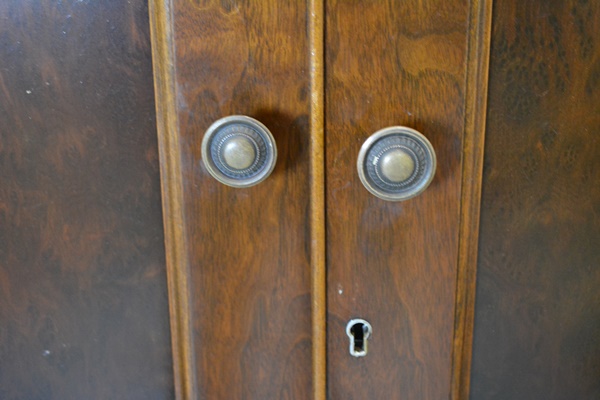 Walnut Wardrobe With Marquetry, Late 1920s-30s