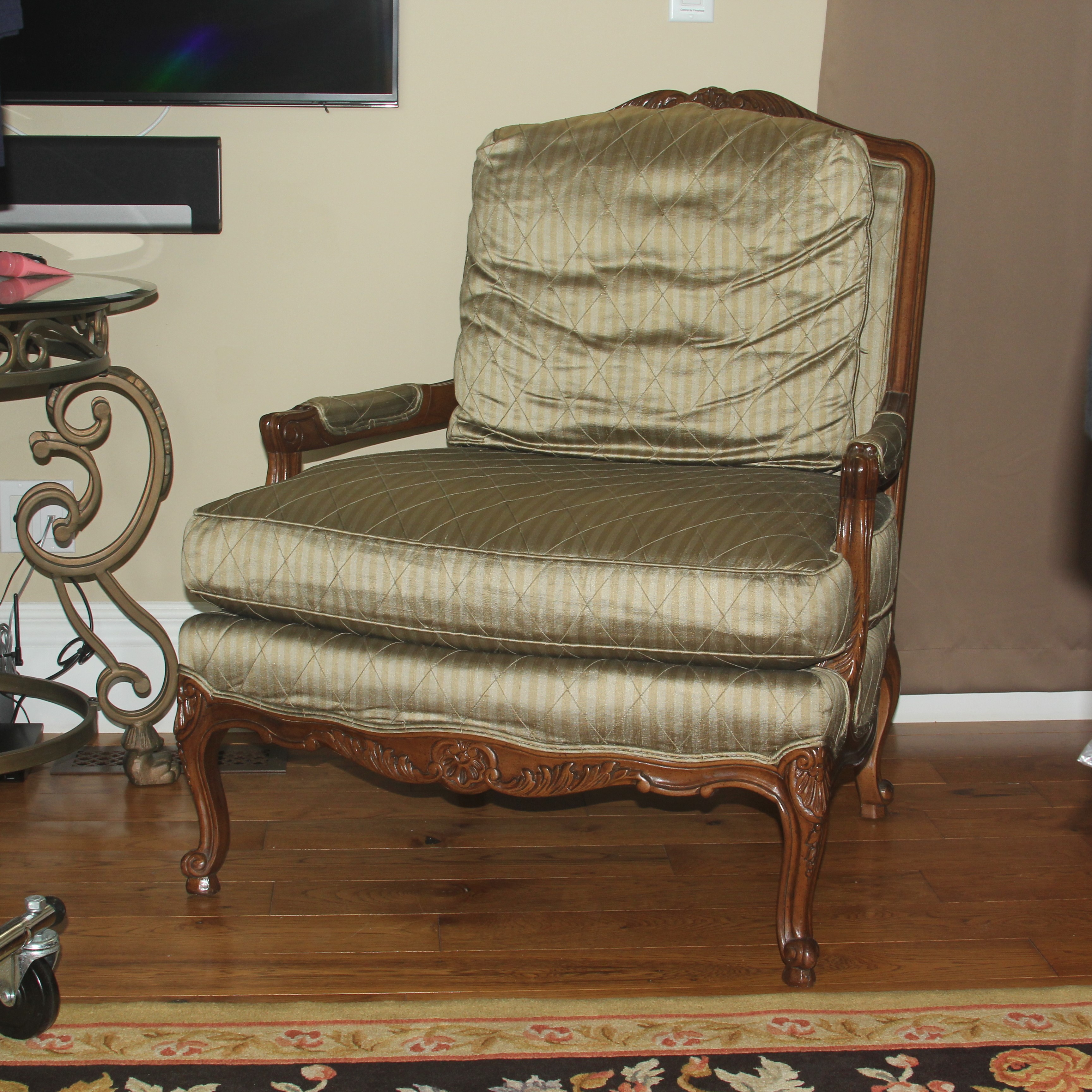 Louis XVI Inspired Fauteuil Chair by Thomasville