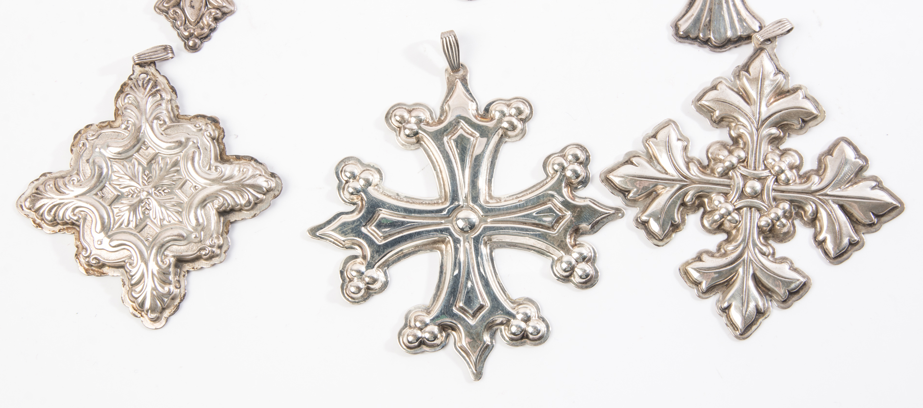 Reed & Barton Sterling Silver Cross Ornaments