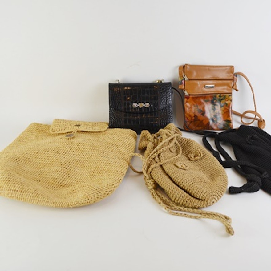 Woven and Leather Handbag Collection