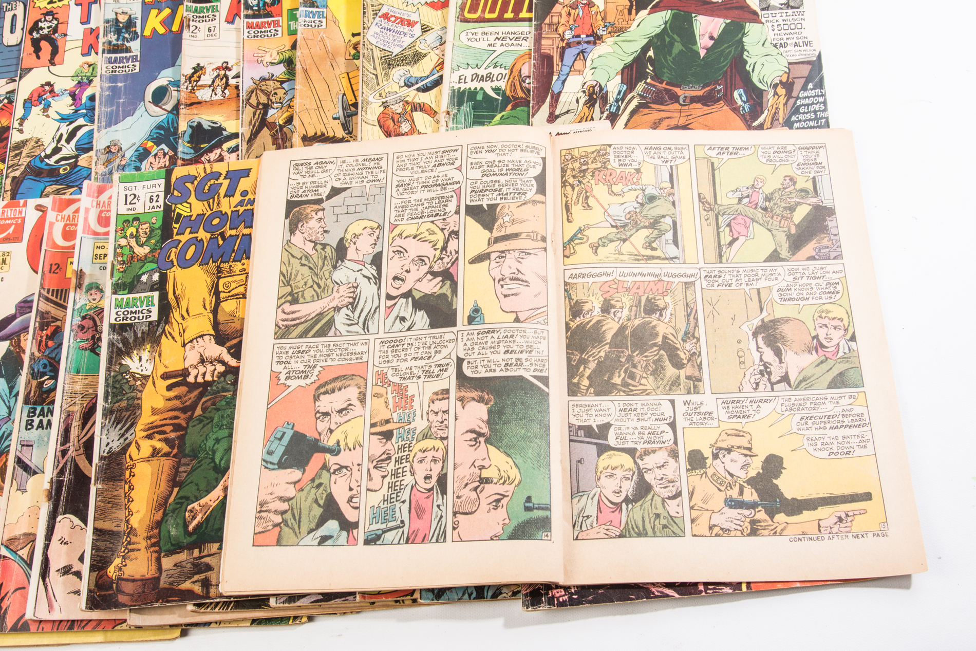 Vintage Western and Military Comic Books