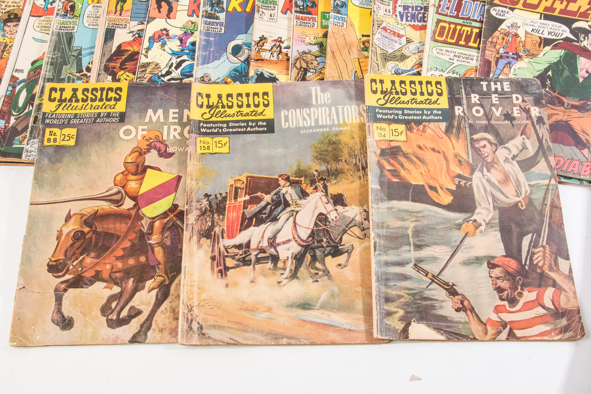 Vintage Western and Military Comic Books