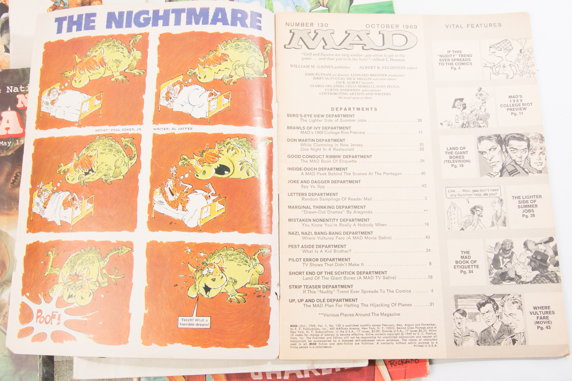 Vintage "MAD" and "National Lampoon" Magazines