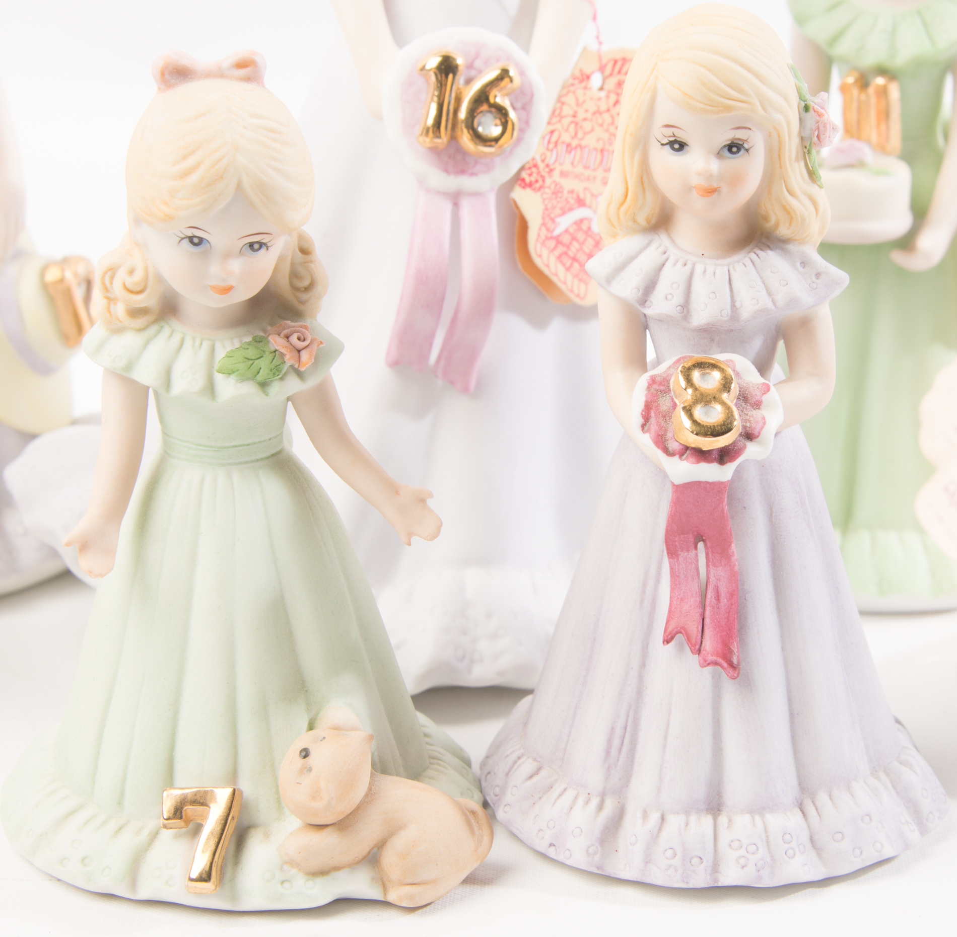Enesco "Growing Up" Birthday Girl Figurines