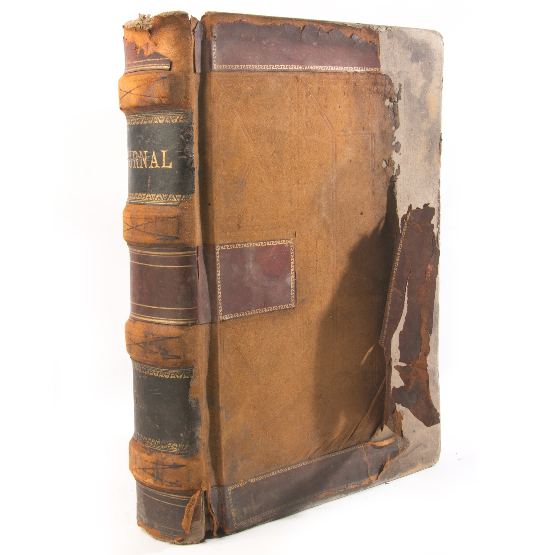 Antique 1902 Leather Bound Grocer's Ledger