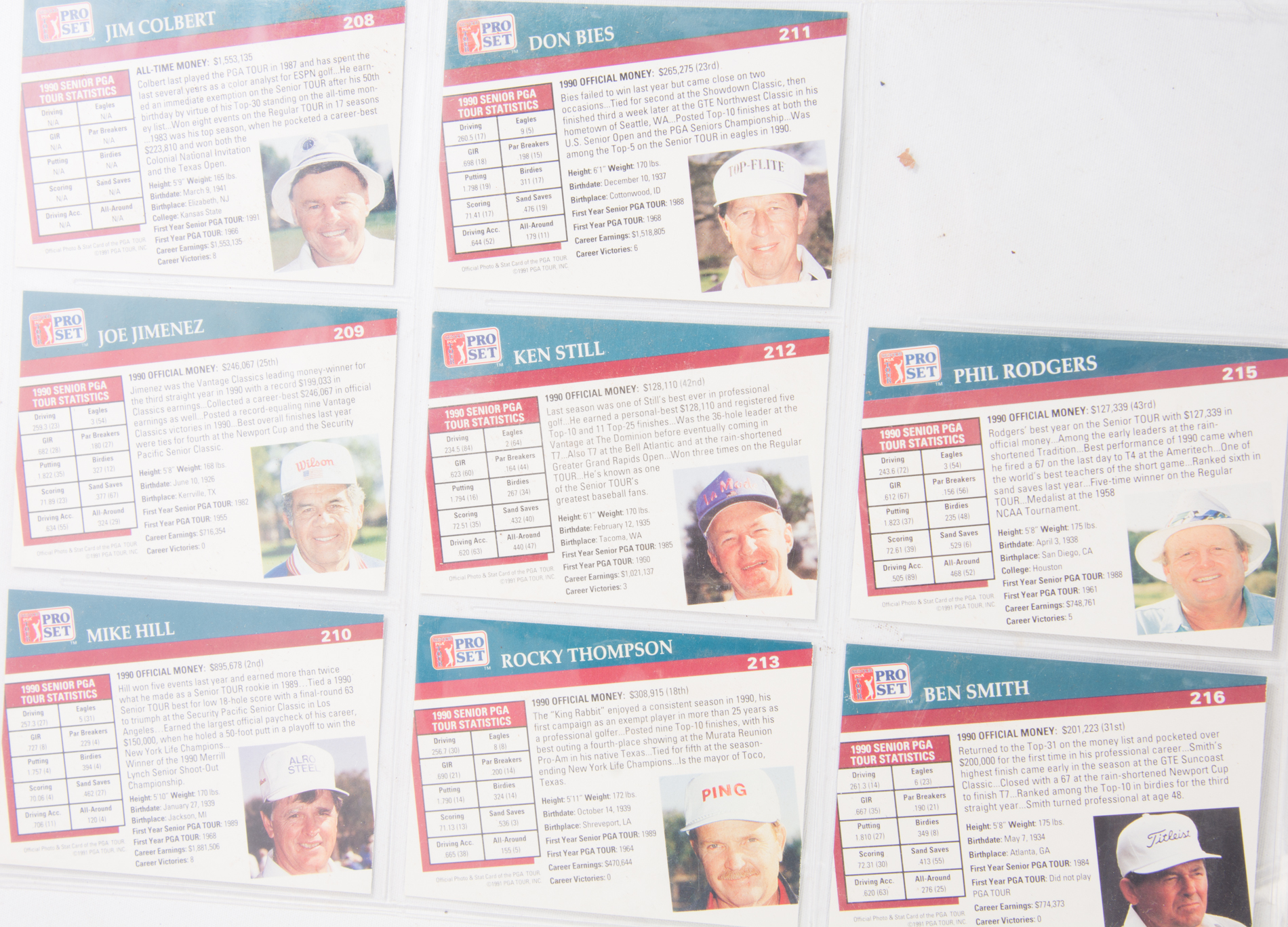 Vintage Golf Trading Cards Featuring Arnold Palmer