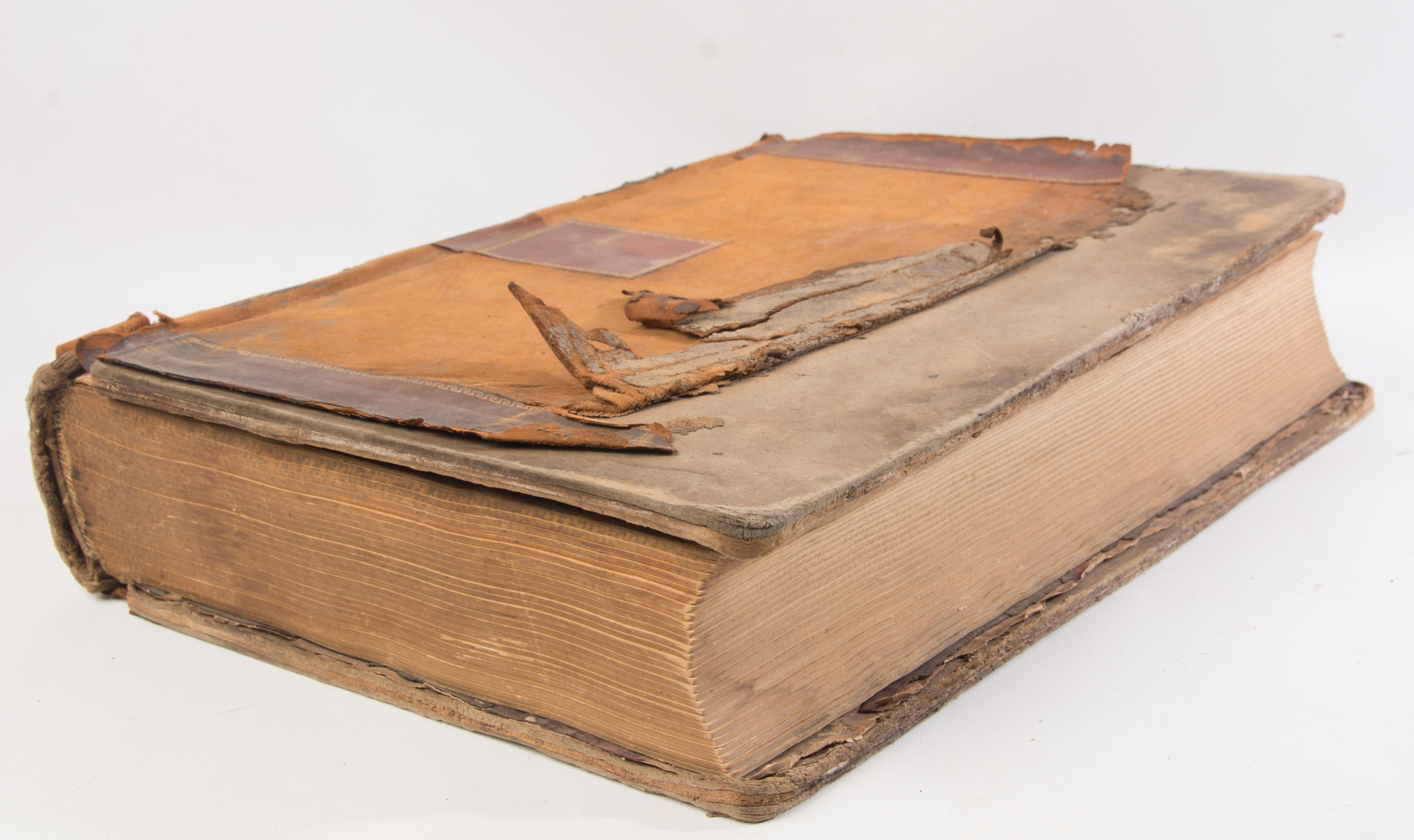 Antique 1902 Leather Bound Grocer's Ledger