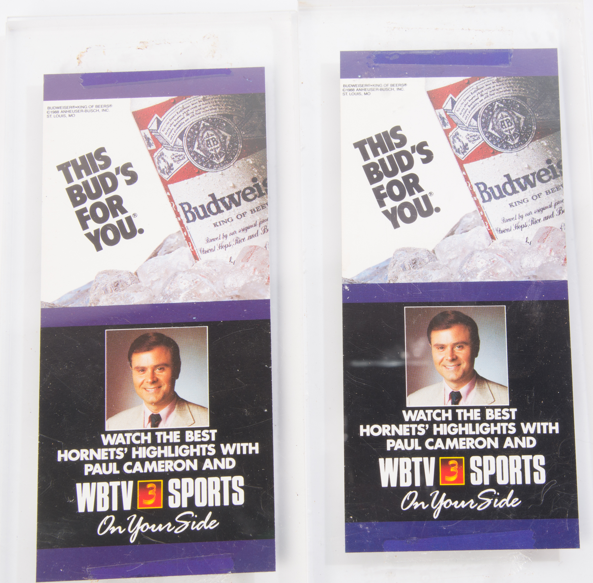 1988 Charlotte Hornets Commemorative Premiere Night Tickets