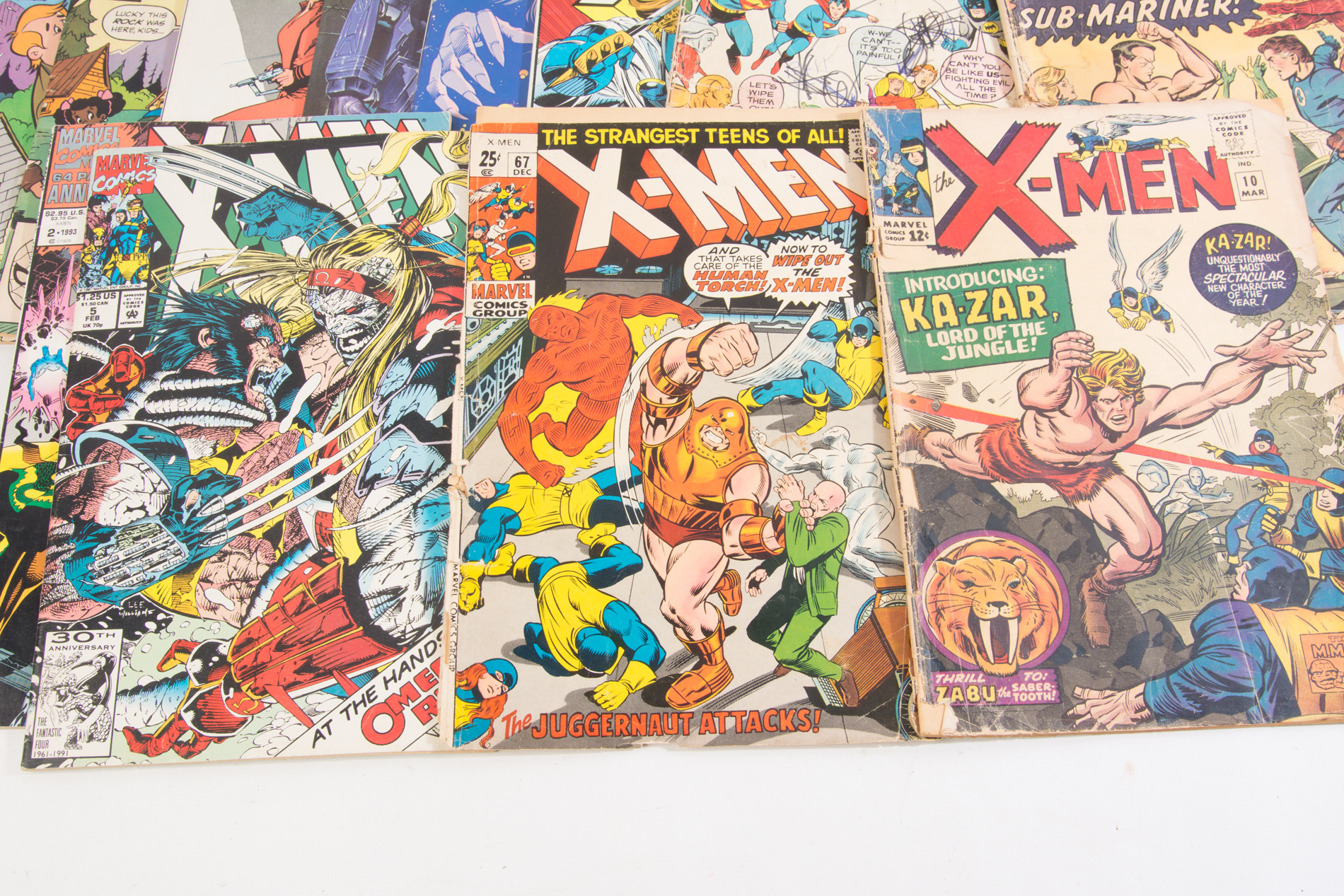 Comic Books Featuring Silver Age "Uncanny X-Men" and "Fantastic Four"