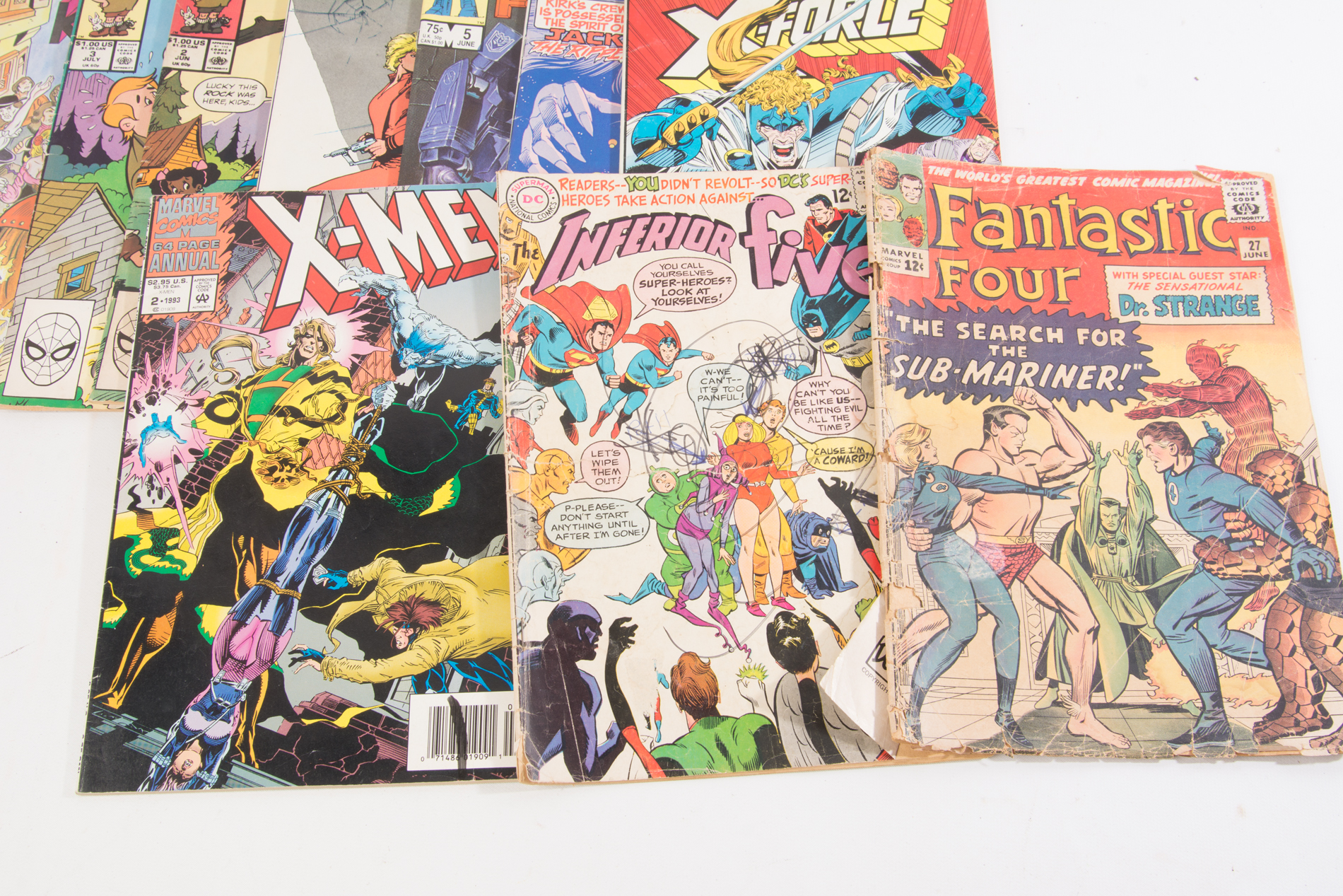 Comic Books Featuring Silver Age "Uncanny X-Men" and "Fantastic Four"