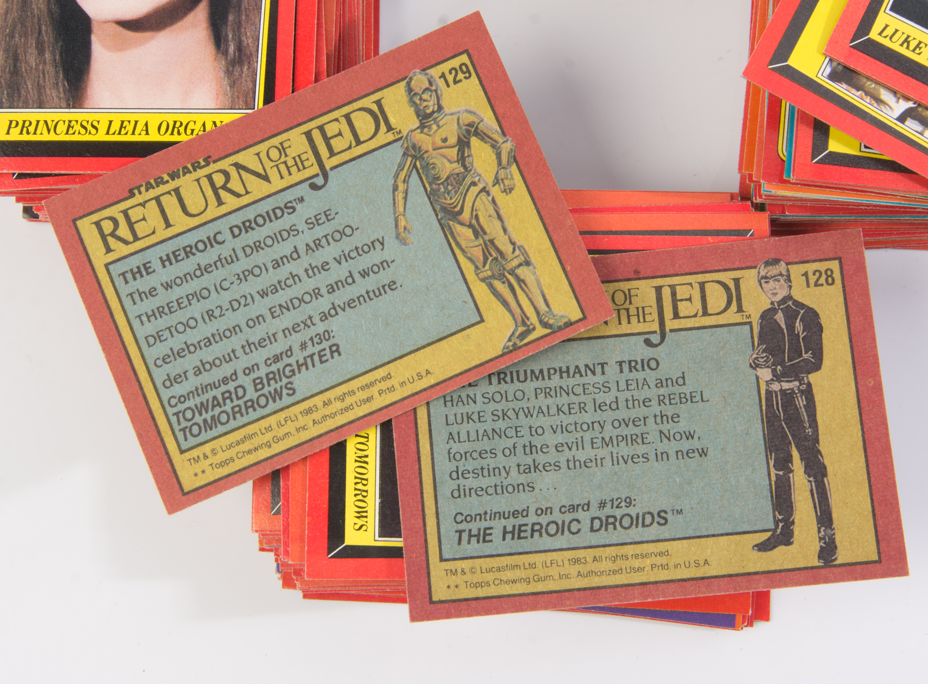 Vintage 1983 Topps "Return of the Jedi" Trading Cards
