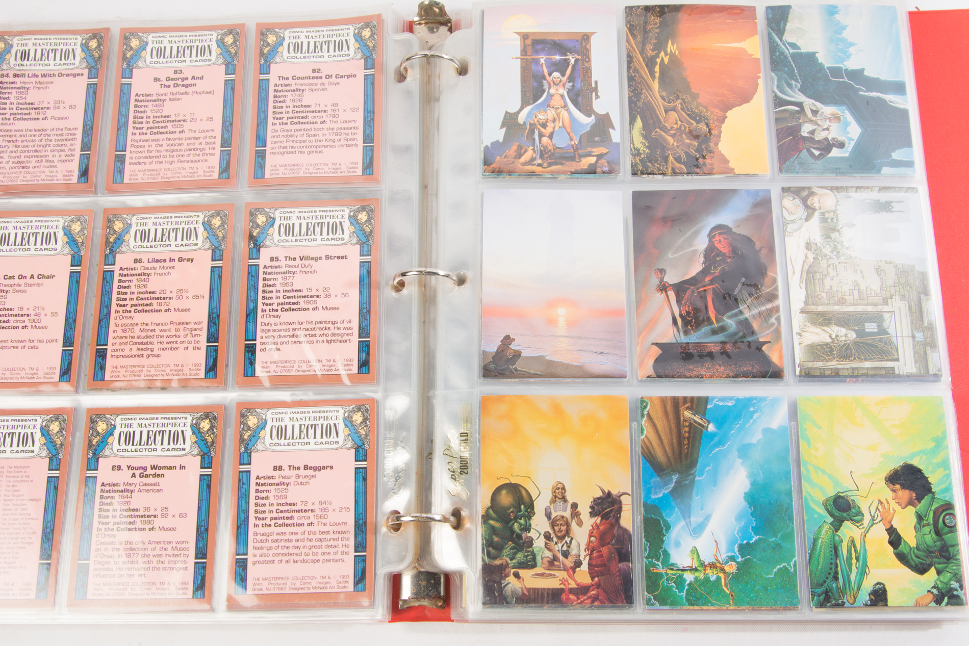 Trading Cards Featuring Masterpiece and Adventures in Fantasy