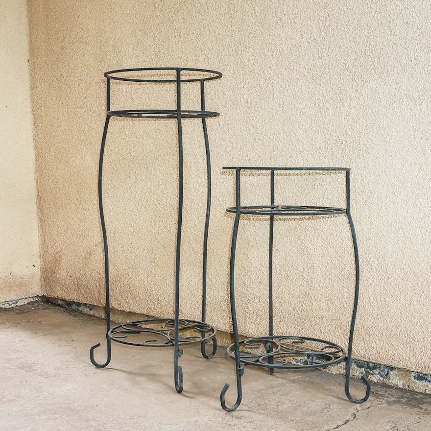 Pair of Metal Planter Stands