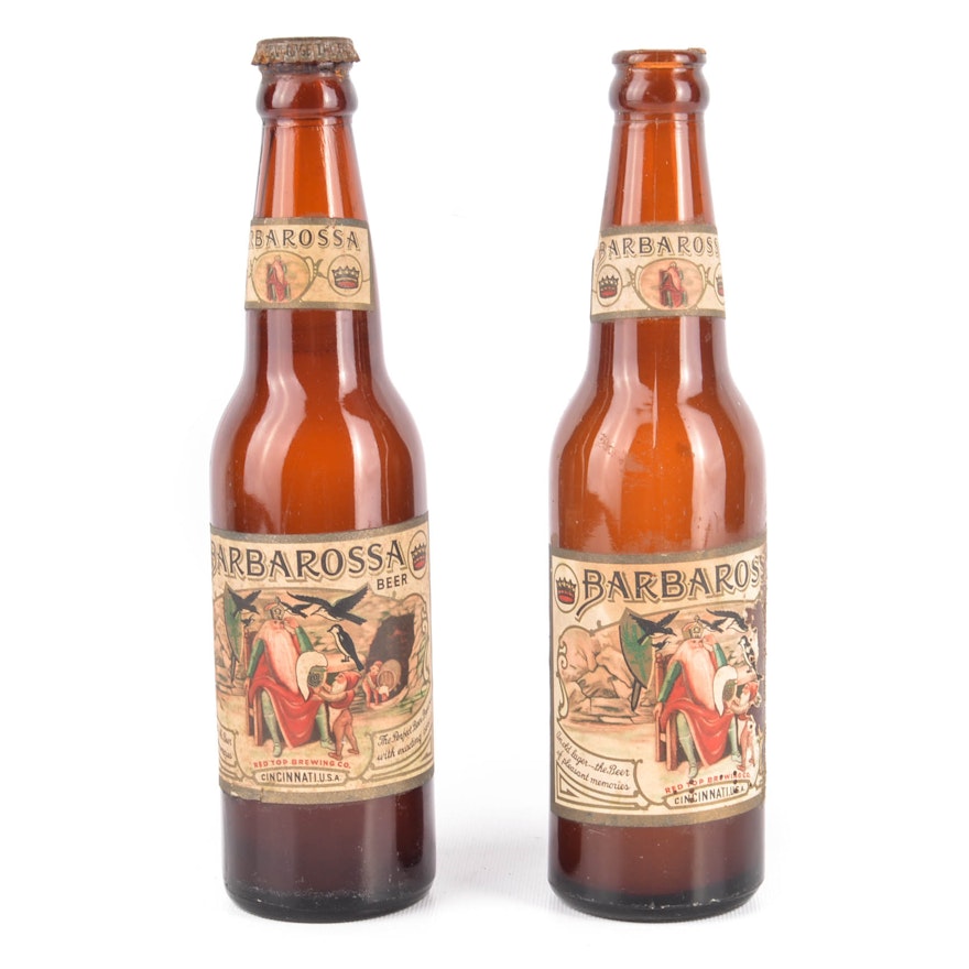 Vintage Barbarossa Beer Bottles