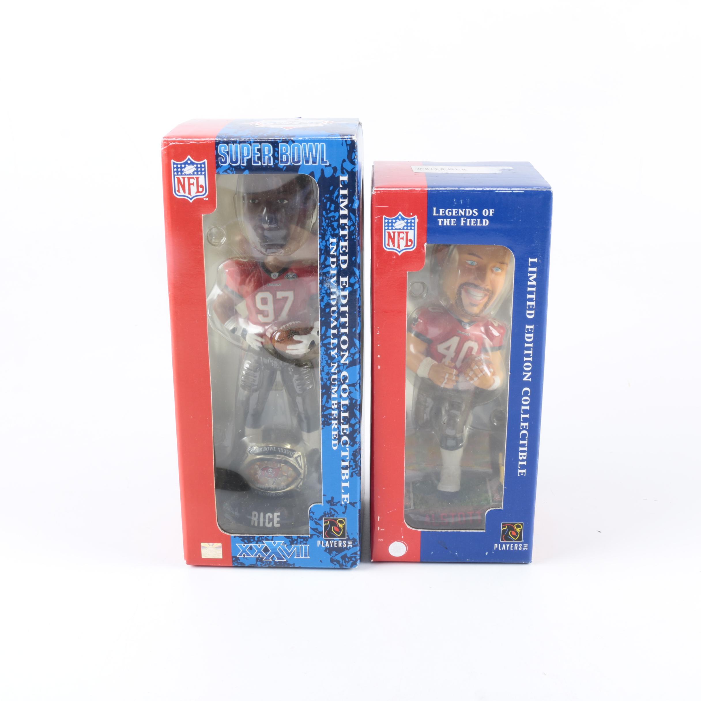 Limited Edition Simeon Rice and Mike Alstott Bobbleheads