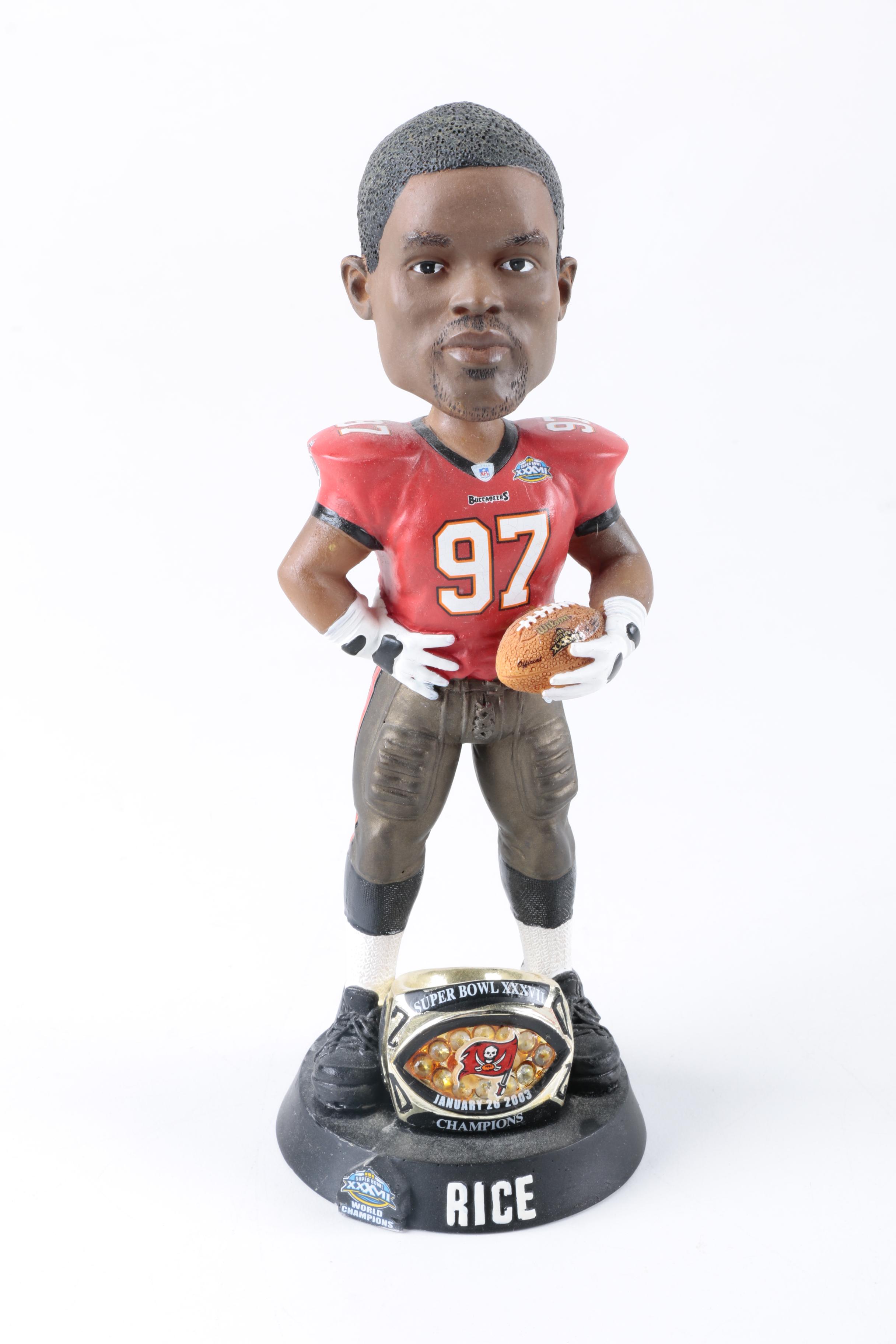 Limited Edition Simeon Rice and Mike Alstott Bobbleheads