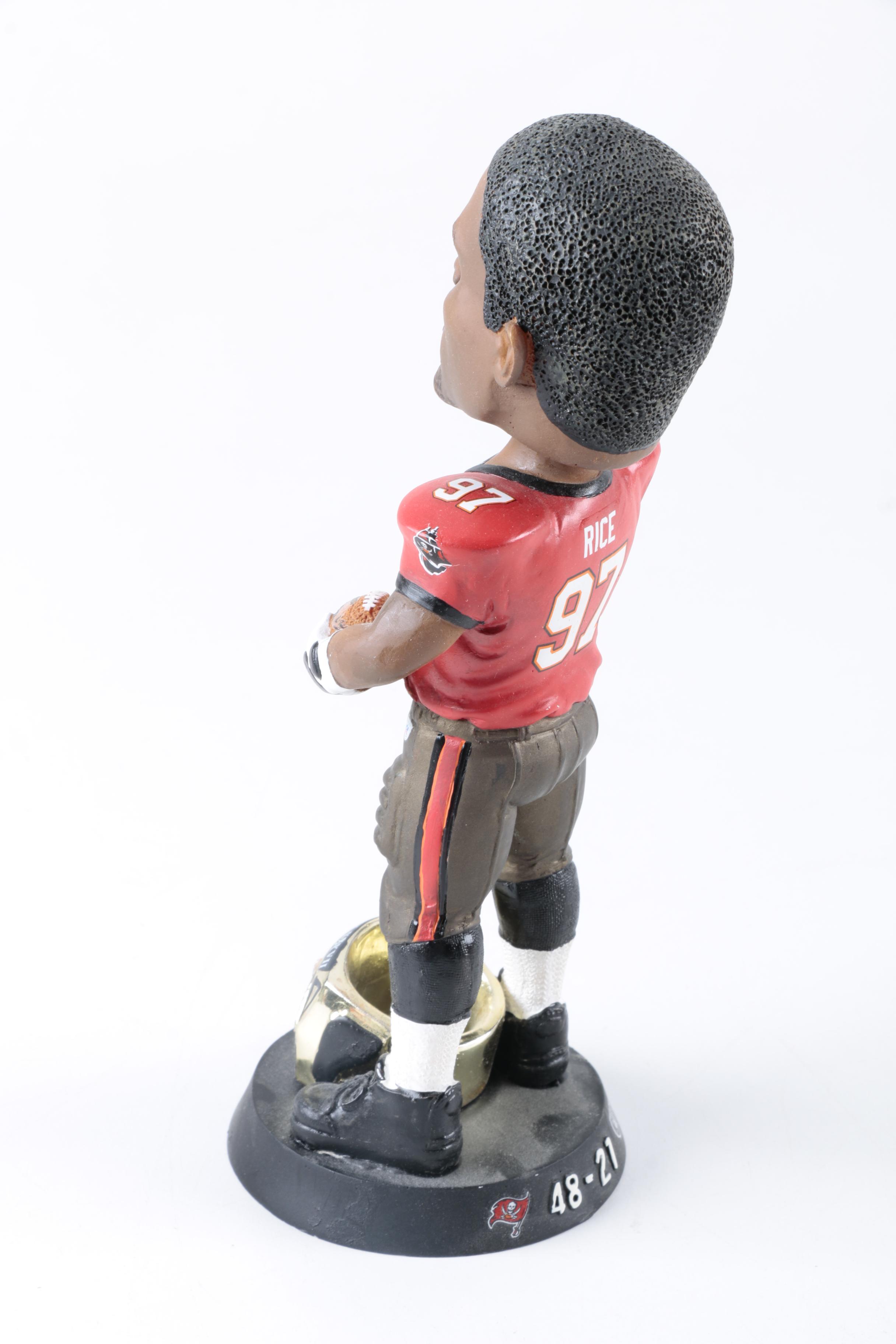 Limited Edition Simeon Rice and Mike Alstott Bobbleheads