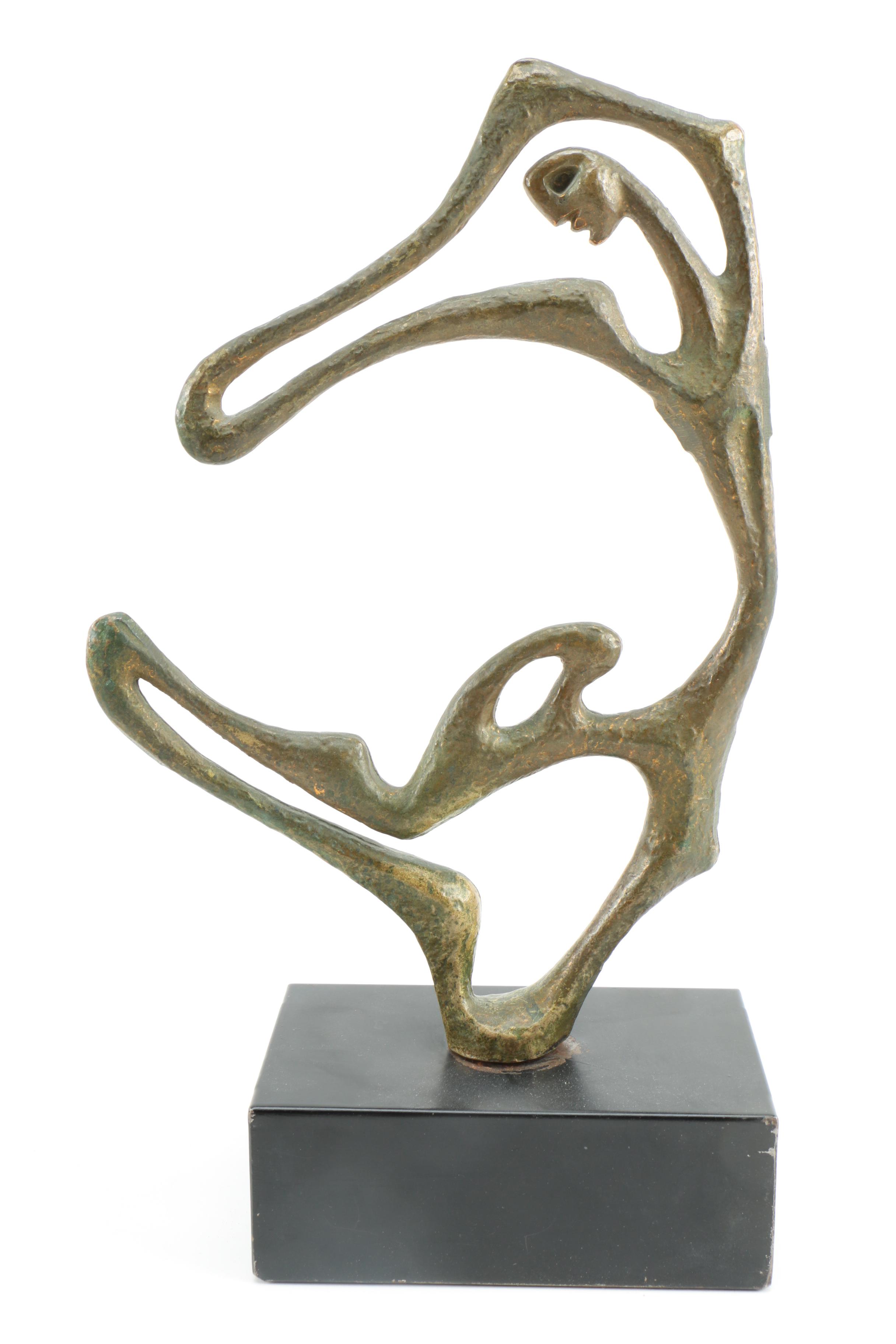 Mid-Century Figural Metal Sculpture After Frederic Weinberg