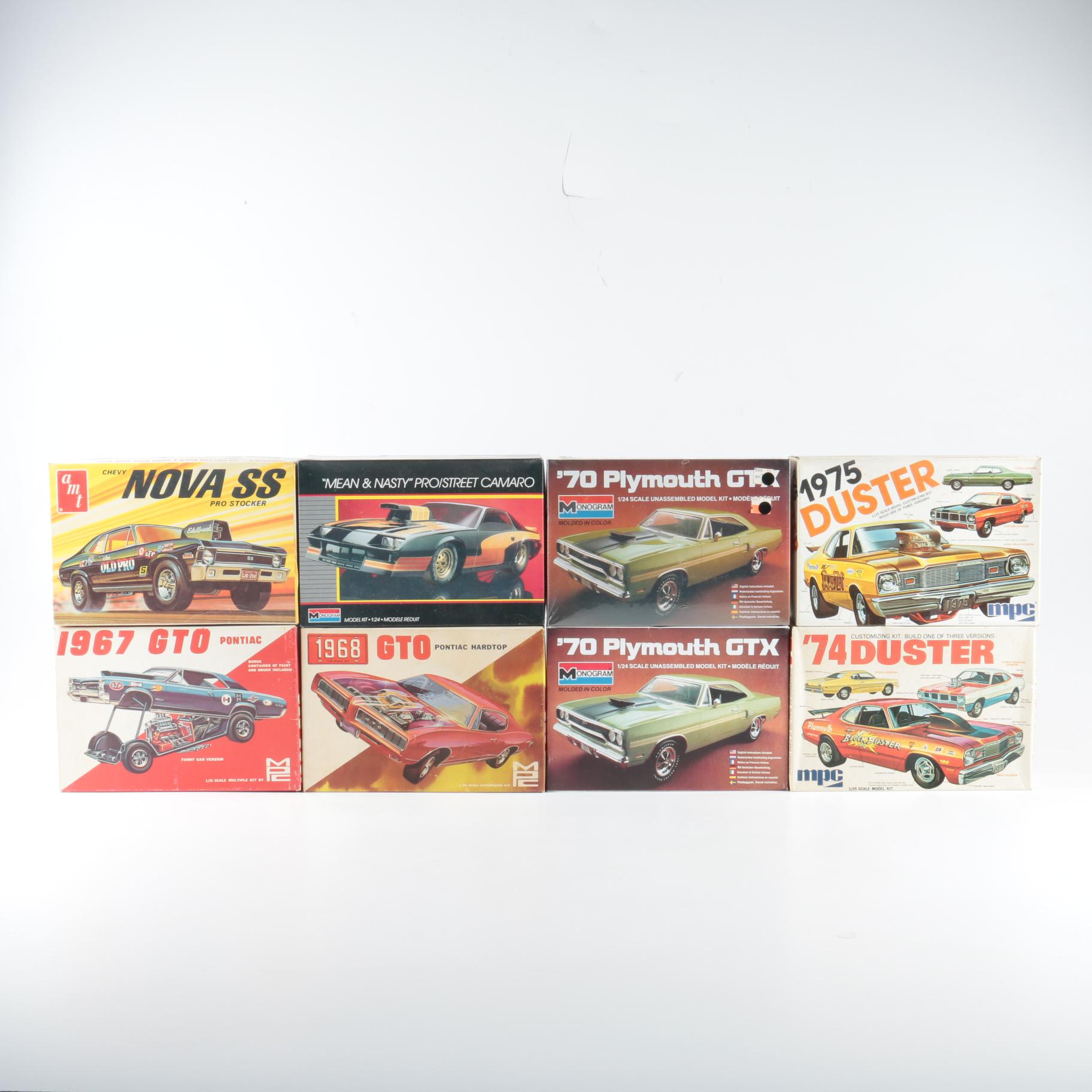 Collection of Muscle Car Model Kits